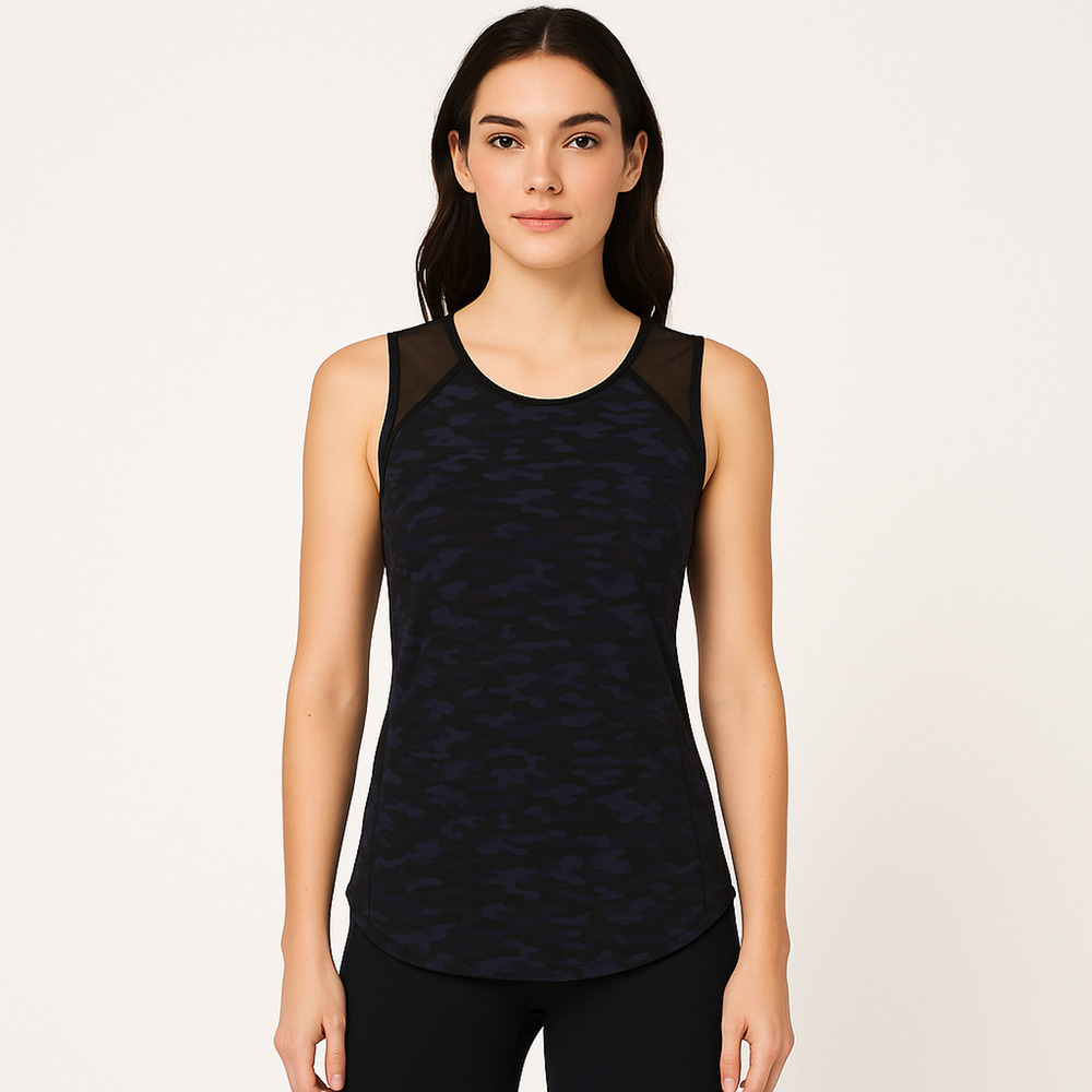 Lululemon Sculpt Tank Camo Emperor Blue Black 4?